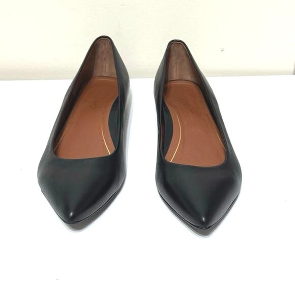 Vionic Women’s Lena Black Leather Pointed Toe Slip One Ballet Flat Shoes Size 7 - Picture 5 of 13